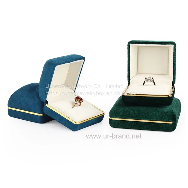 New Arc Phnom Penh Flannel Box Jewelry Box Ring Box Pendant Box Manufacturer Customized photo-5