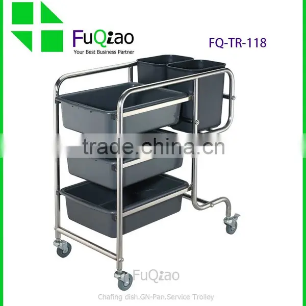 Factory Price High Quality Stainless Steel Kitchen Food Service Trolley photo-5