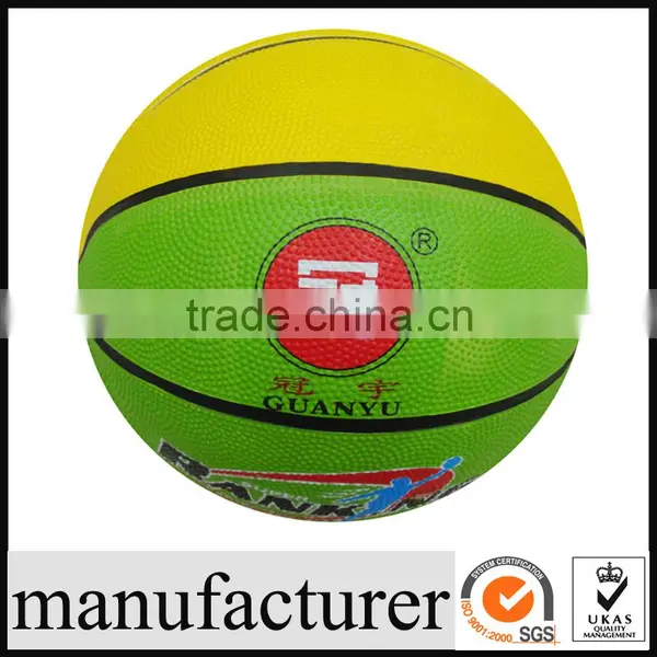 GY-L018 Hot Sales Rubber Basketballgood Games With Ball Color Design USA