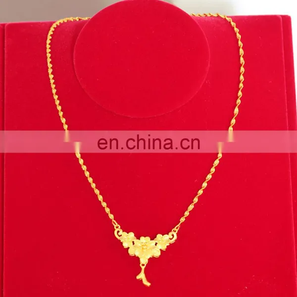 2020 Gold Plated Imitation Jewellery, Xuping 24k Gold Jewelry Hot Sale New Design Dubai Women's Fashion Chain Necklaces/ photo-2