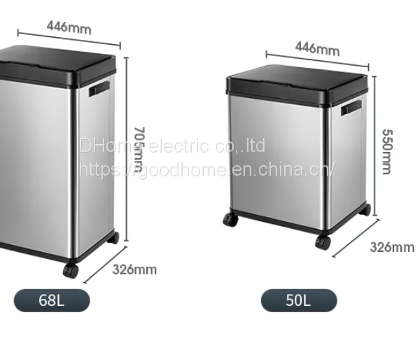Intelligent induction classification 50L/68L garbage cans（Wechat:13510231336）