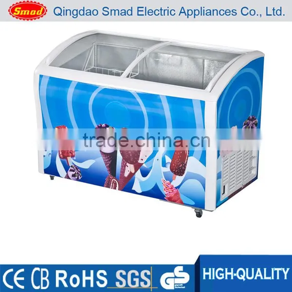 Home Use Manual Defrost Ice Cream Horizontal Freezer With Compressor photo-3
