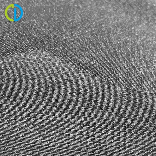 PU Coated 100% RPET Fabric Made From Recycling PET Plastic Bottle Oxford Plain Woven Dyed 300D Recycled Polyester Fabric photo-3