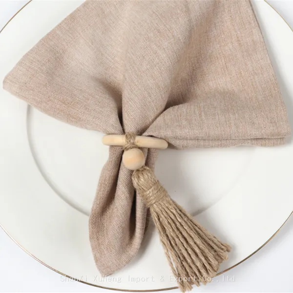 Braided Tassel Napkin Ring Hotel Banquet Tableware Napkin Holders Home Restaurant Table Decorations photo-4