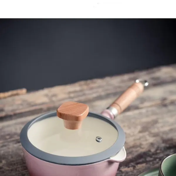 Hot Sale Kitchen Cookware Set Non Stick Enamel Stew Pot Chicken Fryer Sauce Pan Cast Iron Saucepan With Lid photo-2