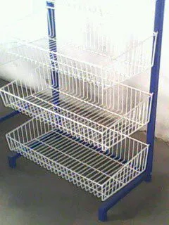 Metal Wire Mesh Bread Cage Supermarket Slant Mouth Cage Promotion Cage Storage Cage photo-3