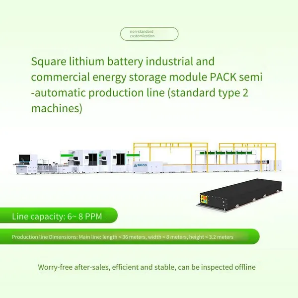 Square Shell Battery Pack Production Line, Semi-automatic Production Equipment for Square Lithium Battery Industrial and Commercial Energy Storage Modules Pack photo-2