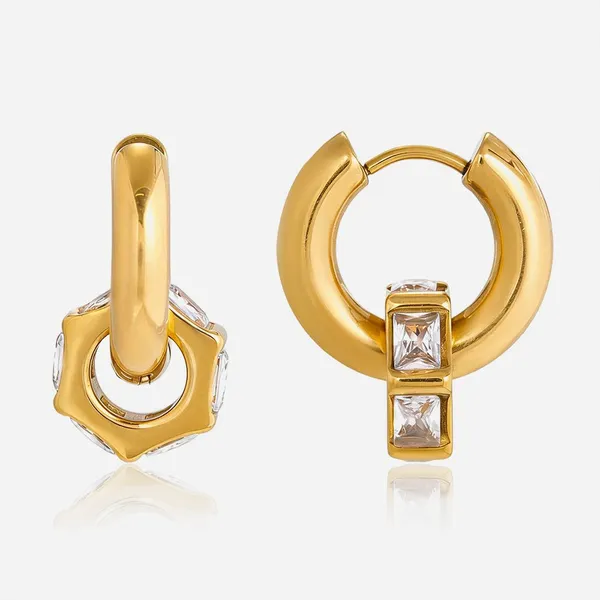 Trendy Stainless Steel Jewelry Set: Necklace and Earrings for Wholesale