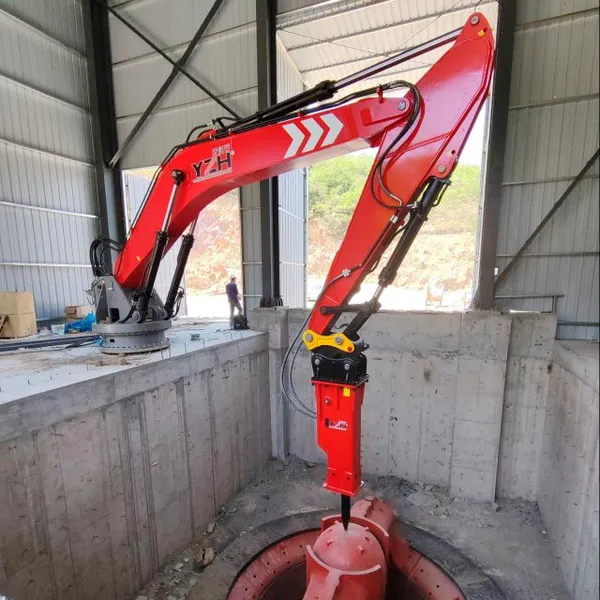 YZH WHEN1200 Stationary Pedestal Hydraulic Rockbreaker Boom System photo-5
