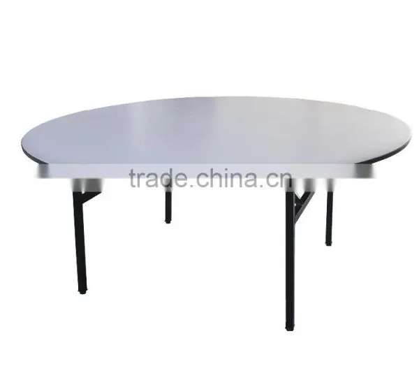 Modern plywood top foldable heavy-duty used round banquet tables wholesale