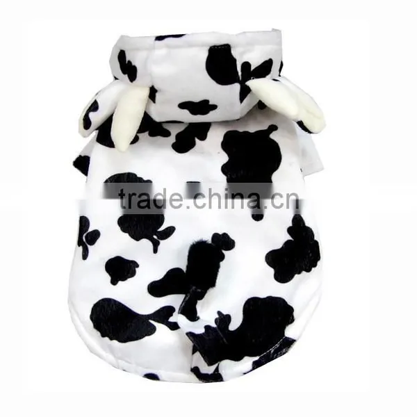 Shorn Velvet and Rod Cotton Double Layer Autumn Winter Milk Cow Shape Dog Clothes Pet Garment photo-3