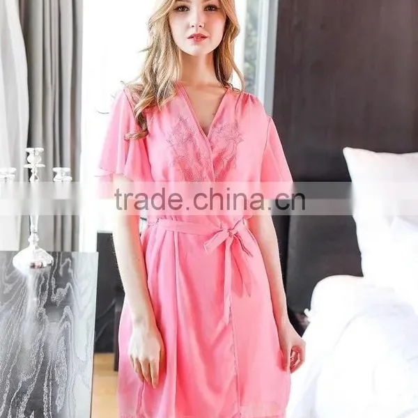 Noya Customized ZM F3054 Women Silk Pajamas Set photo-4