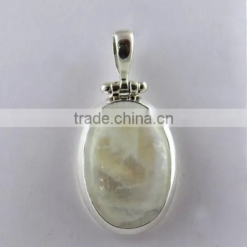 Delicate Rainbow Moon Stone Pendant, Wholesale Silver Jewelry, Handmade Silver Jewelry photo-6