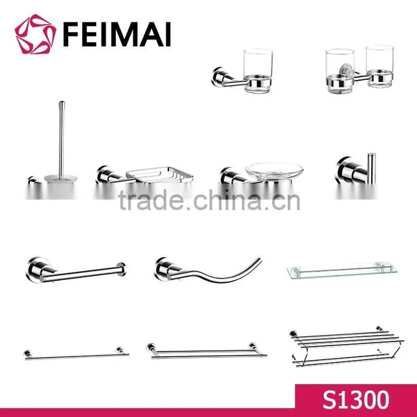 Solid Brass Modern Design Corner Towel Shelf Rack photo-2