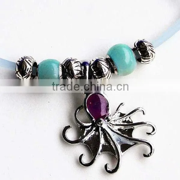 Octopus Shaped UV Active Mood Silicone Necklace