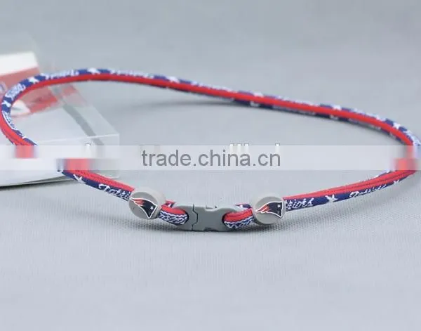 Custom Fashion Triple Braided Titanium Rope Sports Baseball Necklace 16" 18" 20" 22" Inch photo-4