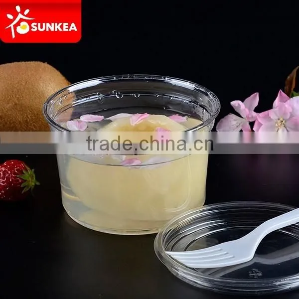 Disposable Wide Mouth Clear Food Plastic Cups With Lid photo-4