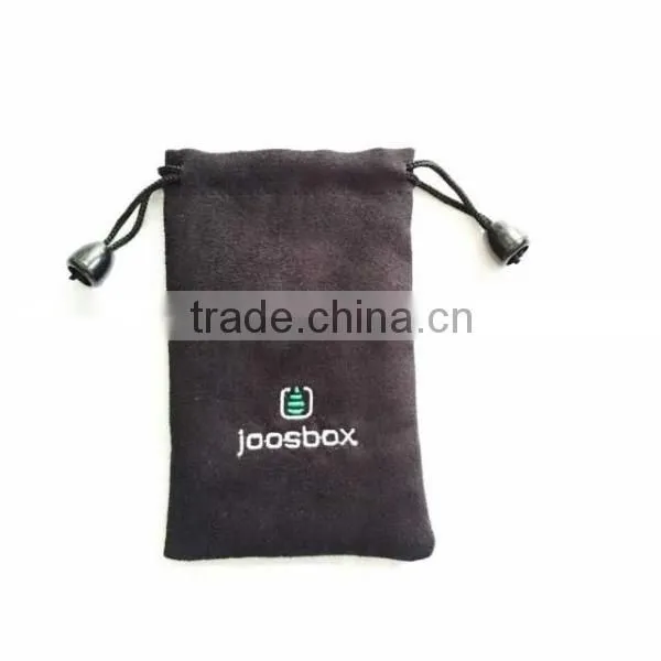 China OEM Embroidered Velvet Pouch Black photo-2