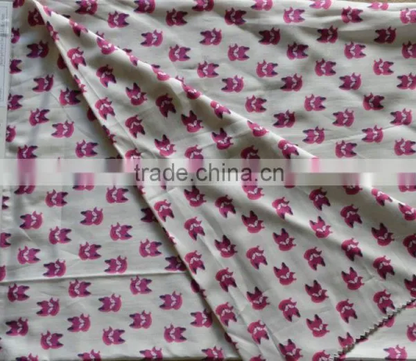 80s Cotton Combed Sateen Print Fabric photo-2