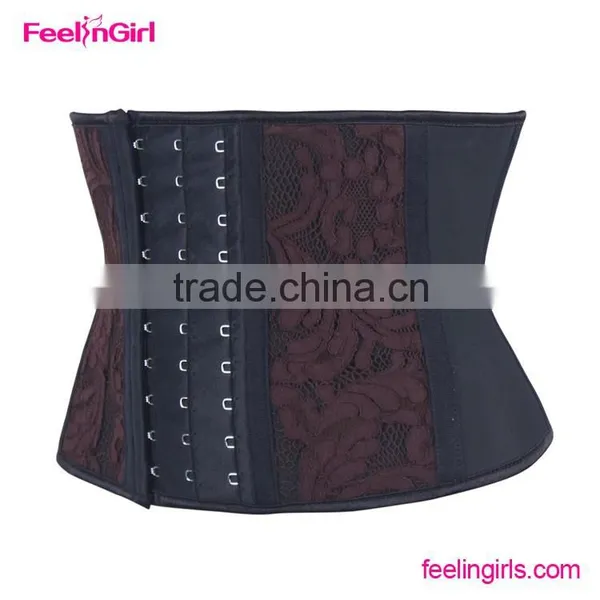 Steel Boned Lace Latex Tummy Slim Waist Shaper Corset photo-2