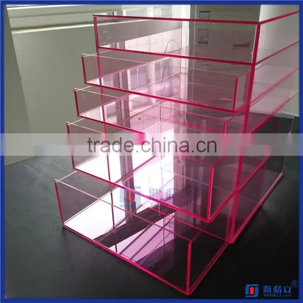 Factory Wholesale Popular Acrylic Clear Makeup Organizer w/ DIVIDERS photo-3