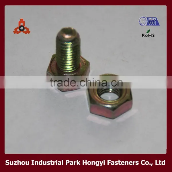 High Quality Color Galvanized Bolt And Nut In Hexagon Head Shape