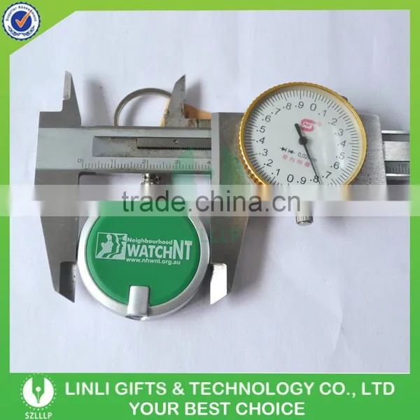 Round Shaped Promotional Plastic Keychains Led Light Torch photo-2