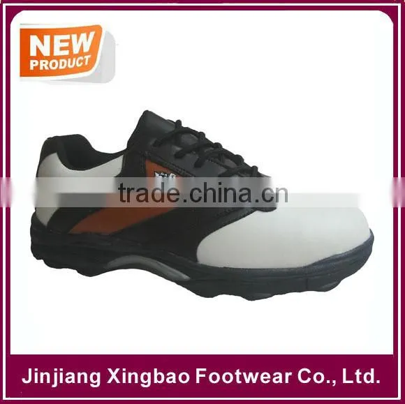 2015 new design European collection fancy golf shoes with removable cleats spike multi-color leather EUC
