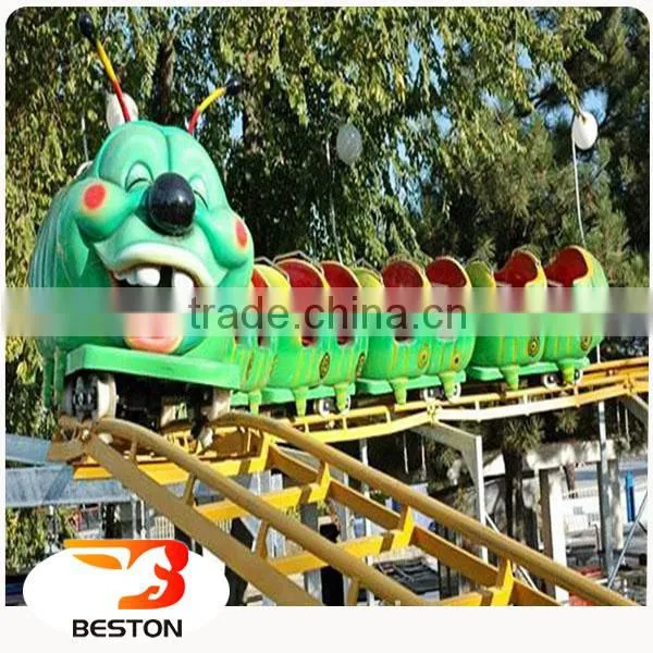 Amusement Park Rides Kids Fairground Ride Small Roller Coaster Big Green Worm Ride for Sale photo-4