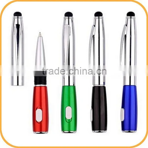 Touch Screen Half Metal Pen With Led Light