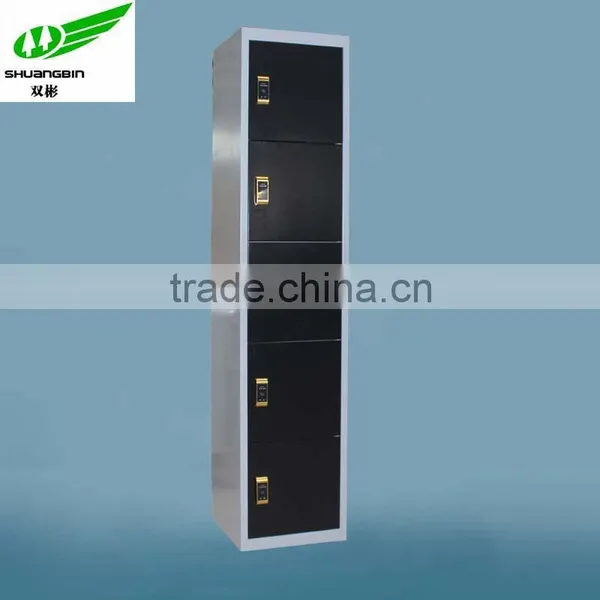 New Design High End Office Furniture, RFID LOCK 5 Tier Black Metal Locker Cabinet Quality Choice photo-2