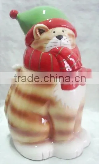 Ceramic Cookie Jar, Cat Cookie Jar