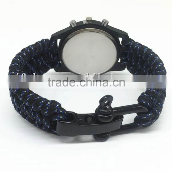 Handmade Paracord Woven Watch Wrist Strap Integrated Watch Bands photo-5