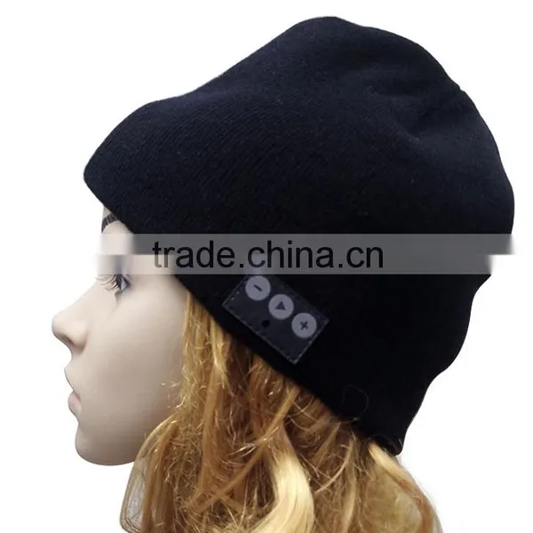 Wholesale Hats And Caps Men Wearable Bluetooth Beanie Hat With Headphone photo-4