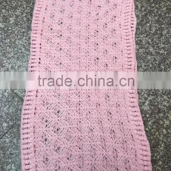 Stock Item Fashional Pink Crochet Knit Loop Scarf Comfortable Neck Warmer for Girls