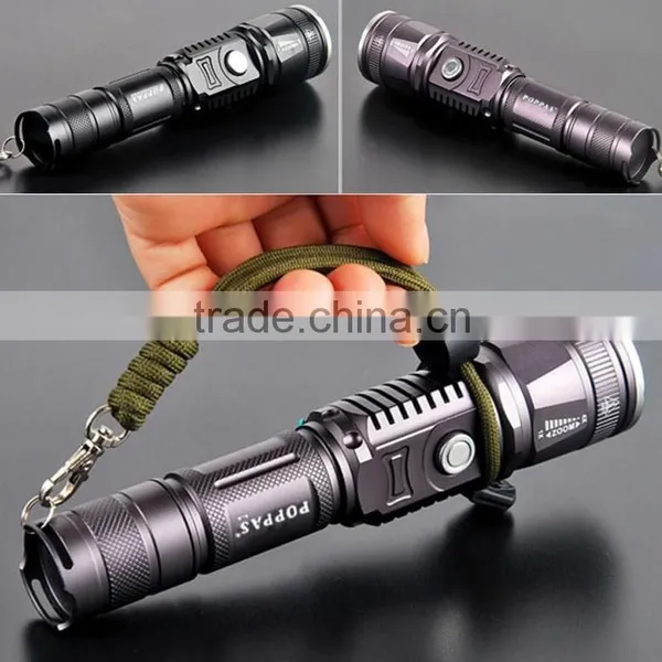 POPPAS 6611 Best Price Original C-REE XML T6 Power Bank Led Flashlight photo-3