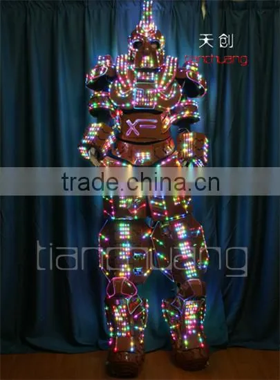 Stilt Walker Performer on Jumping Stilts With LED Costume, LED Stilt Costume photo-6