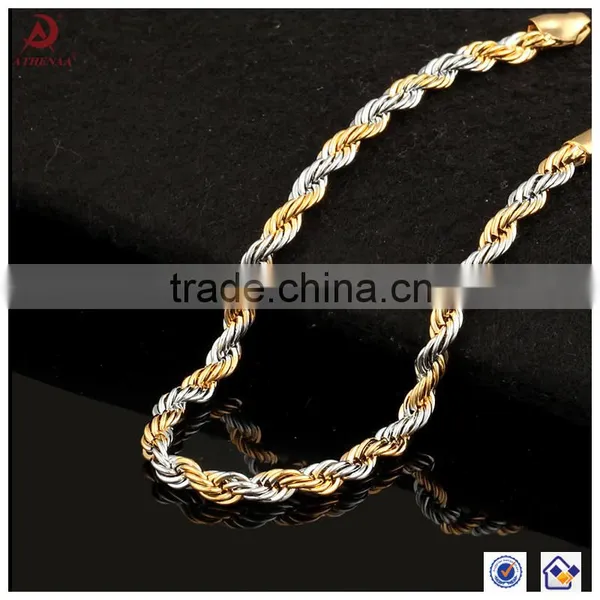 ATHENAA Best Price New Design Hip Hop Jewelry Wholesale Copper Rope Chain Brided Bracelet for Man and Woman photo-4