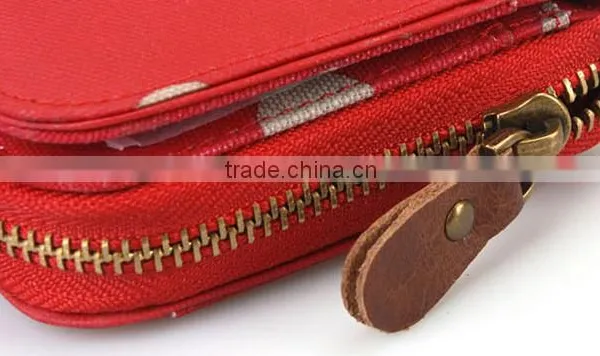 Fashion Canvas Zippered Clutch Wallet For Girls photo-2