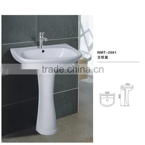 Western Style Bathroom Pedestal Sinks/healthy Pedestal Outdoor Wash Basin photo-2