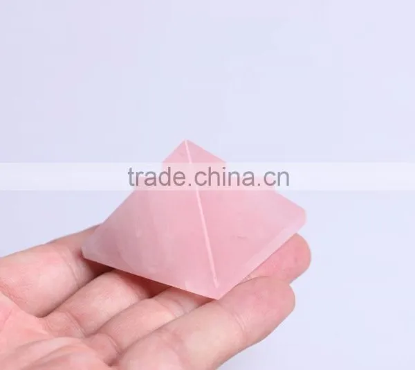 Natural Rose Pink Quartz Crystal Pyramid Healing Products for Wholesale photo-2
