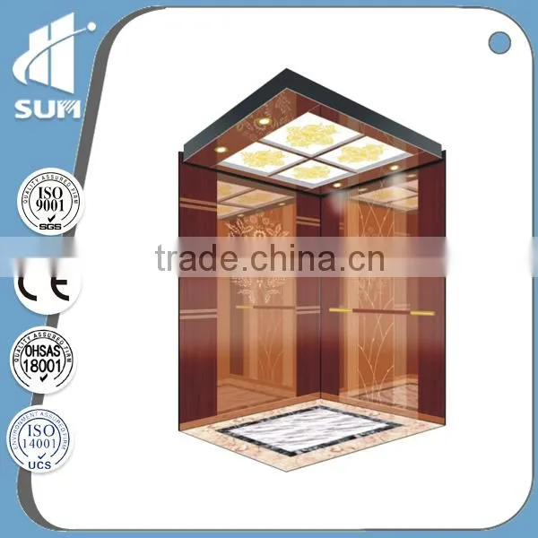 Stainless steel elevator cabin hydraulic passenger elevator