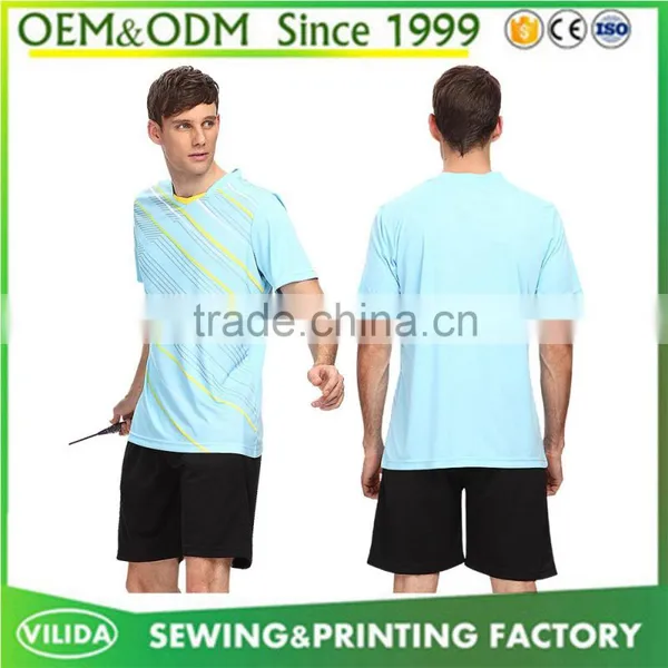Cheap Price Sublimation Badminton Sport Wear Top Quality Dry Fit Badminton Jersey photo-2