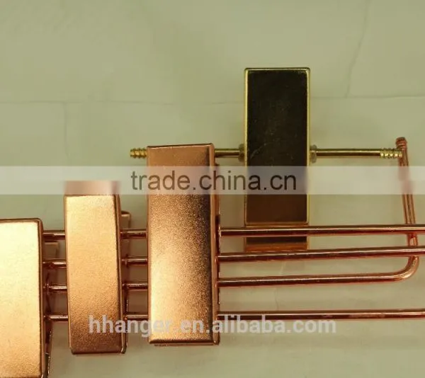 Rose Golden Copper Like Metal Clips Fitting for Wooden / Plastic Hangers photo-2