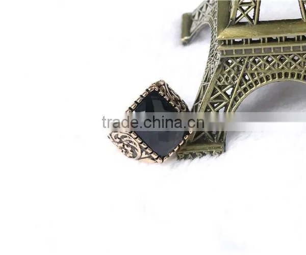 Black Stone Good Quality Italian Style Jewellery Gay Men Ring photo-5