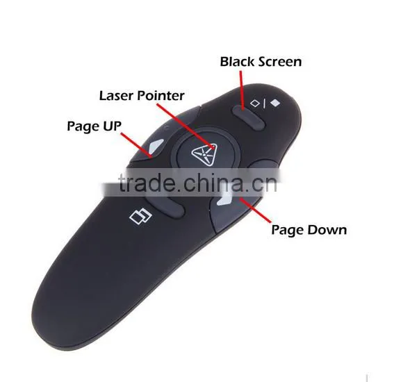 2.4GHz USB 1.1/2.0 Wireless Presenter RF Pointer Pen Remote Control PowerPoint PPT Presentation Mouse Black New photo-4