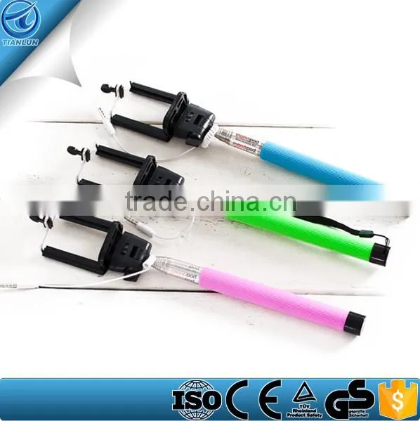 High Quality 2015 Zoom Fashion Selfie Stick,monopod Selfie Stick,wired Selfie Stick