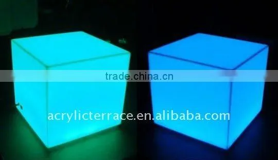 Pop Lucite Acrylic Colourful LED Cube Display Vanjin Light