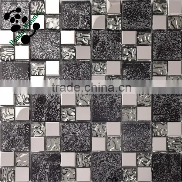 SMP20 Glass Mix Marble and Metal Mosaic Wedding Background Mosaic Decoration Indoor Mosaic photo-5