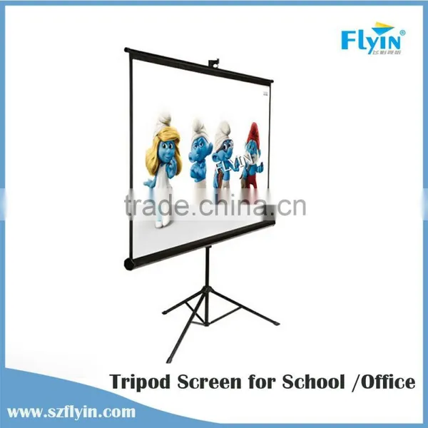 2015 Top Quality ! Tripod Manual Pull Down Projector Projection Screen photo-3